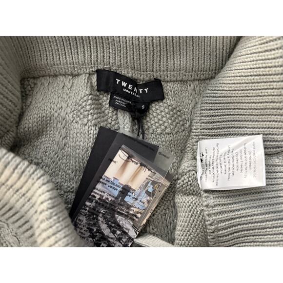 NWT Twenty Montreal Womens Crossover Knit Gradient Joggers Gray / Cream Sz Small - Picture 9 of 12